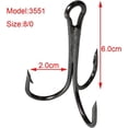 thumbnail image 6 of Treble Hook Strong Treble Fishing Hooks High Carbon Steel Fishing Hooks Tackles Box for Lures Baits Treble Fishing Hooks Size 8/0 10/0 (20pcs 8/0), 6 of 7