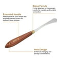 thumbnail image 5 of Uxcell Palette Knife Painting Tool 3.74" x 0.79" Stainless Steel Teardrop Blade 8.27" Length Spatula Painting Pallet knife with Hole Beech Wood Handle for Oil Acrylic Canvas, Red/Silver, 5 of 7