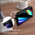 thumbnail image 4 of Dteck for Samsung Galaxy Z Fold 6 Case with S Pen Slot & Hinge Protection Tempered Glass Screen Protector Full-Body Military Drop Phone Case for Z Fold 6 Case with Kickstand & Belt Clip,Black, 4 of 7