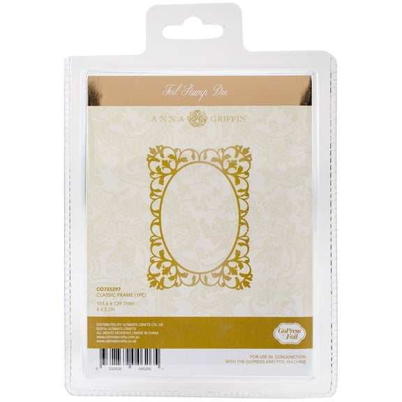 couture creations anna griffin hotfoil stamp-classic frame
