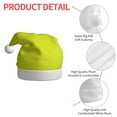 thumbnail image 4 of Fuzoiu Yellow Print Santa Hat Christmas Hat for Adults,Santa Hats with Pompom, Unisex Xmas Holiday Hat for Christmas New Year Festive Party Supplies, 4 of 6