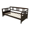 thumbnail image 4 of Wooden Daybed Frame Twin Size Platform Bed Frame Wooden Slats Support No Box Spring Needed Sturdy Sofa Bed for Bedroom Living Room, 4 of 7