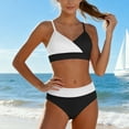 thumbnail image 5 of Purcolt Girls High Waisted Bikini Sets 2 Piece Color Block Swimsuits V Neck Adjustable Straps Bathing Suits Swimwear for Girl 5-16Y, 5 of 8