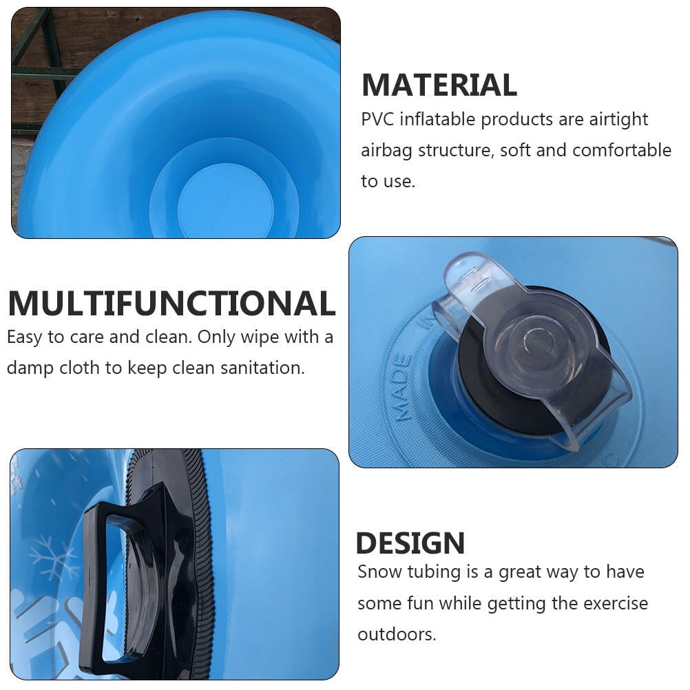 IDEANATEGRATE Snow Tube Sled PVC Snow Tube Ice Lovers Winter Outdoor Sports 1Pcs