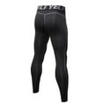thumbnail image 2 of Zonghan Quick Dry Trousers for Men Compression Cool Dry Sports Tights Pants Base layer Running Leggings Yoga Rashguard Men's Black & Grey M, 2 of 12
