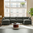 thumbnail image 3 of 151.5" Oversized Sectional Modular Sofa Modern 6 Seater U Shaped Couch Comfy with 3-Layer Cushion for Living Room Gray, 3 of 9