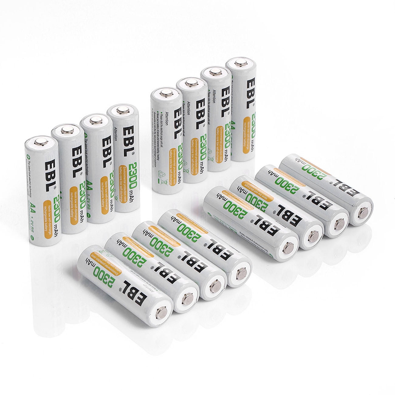 EBL Rechargeable AA Batteries (15+1 Pack), Ni-MH Double A Batteries