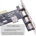 thumbnail image 4 of 2X Tarjeta Adaptadora de Tarjeta de Expansión PCI de 5 Puertos PCI A USB 2.0 Tarjeta PCI Sin Controlador de 480 Mbps para Computadora de Escritorio, 4 of 5