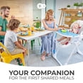 thumbnail image 2 of Kinderkraft Yummy Adjustable Baby High Chair, Foldable Toddler Feeding Chair with Removable Tray, 6 Months to 3 Years, Gray, 2 of 8