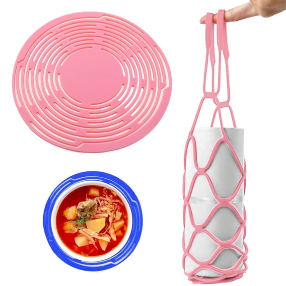 Pink Mesh Coaster, 18×18 cm Round Multi-Purpose Cup Mat, Heat Resistant Drink Pad for Cups, Mugs, Teapots, Table Protection, Non-Slip, Funny but Useful White Elephant Gift