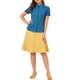 thumbnail image 2 of INSPIRAR CHIC Blusas de Algodón con Cuello Peter Pan y Botones Vintage para Mujeres Chic Teal L, 2 of 7