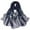 Navy, variant on Floral Pattern Lightweight Scarf Shawl For Women Fashion Sunscreen Spring Wrap
