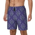 thumbnail image 2 of Daiia Lavender Flowers Mens Swim Trunks Swim Shorts Quick Dry Swim Shorts with Mesh Lining Pockets-Large, 2 of 9
