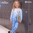 thumbnail image 6 of Disney Frozen Elsa Girls Crewneck Sweatshirt Jogger Pants Blue 2 Piece Outfit Set Toddler Kids 3-4T, 6 of 14