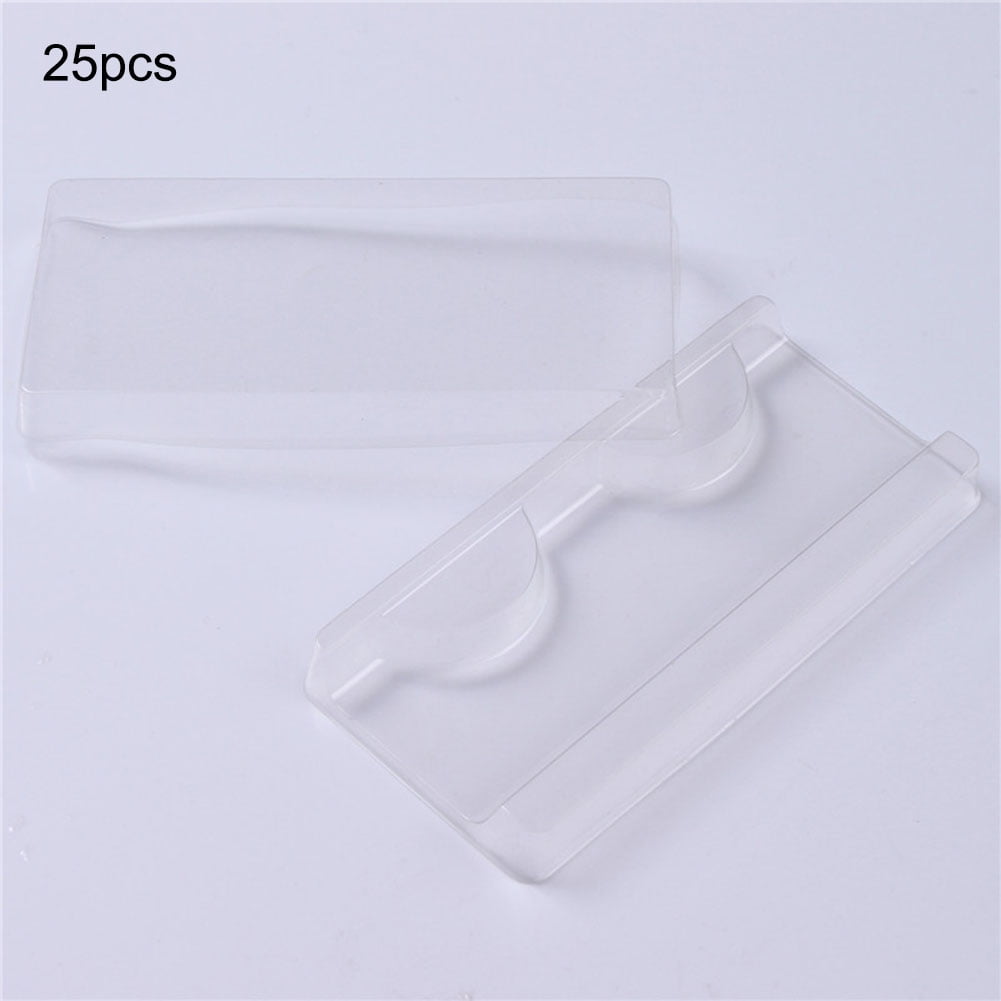 25pcs Packing Box for Eyelash Clear Lid Tray False Eyelashes Storage Box Lashes Case Makeup Storage Organizer;25pcs Packing Box for Eyelash Clear Lid Tray False Eyelashes Storage Case