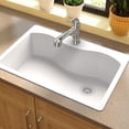 thumbnail image 2 of Elkay ELGS3322RWH0 Elkay Quartz Classic 33" x 22" x 9-1/2", Single Bowl Top Mount Sink, White, 2 of 3