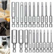 Willstar 20pcs Hex Head Allen Wrench Drill Bit Set Premium S2 Steel Drill Bit Quick Release Shank Magnetic Screwdriver Bit Set