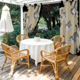 thumbnail image 4 of Outdoor Curtains for Patio Waterproof, Cute Cat Outdoor Privacy Panels Grommet, Black Beige Vintage Animal Blackout Outside Curtains for Porch/Cabana/Pergola/Gazebo 54"x95", 1 Panel, 4 of 8