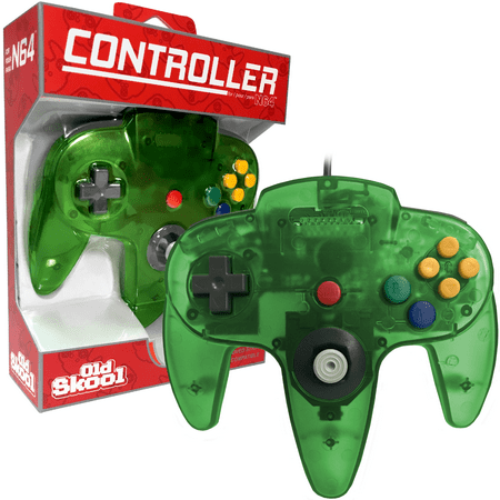 Old Skool Controller for Nintendo 64, Jungle Green, 00645871906701