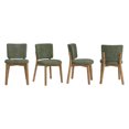 thumbnail image 7 of Dycanpo Dining Chairs Set of 4, Wide Back Kitchen Side Chairs with Chenille Upholstered and Brushed Paint Legs for Modern Farmhouse, Green, 7 of 7