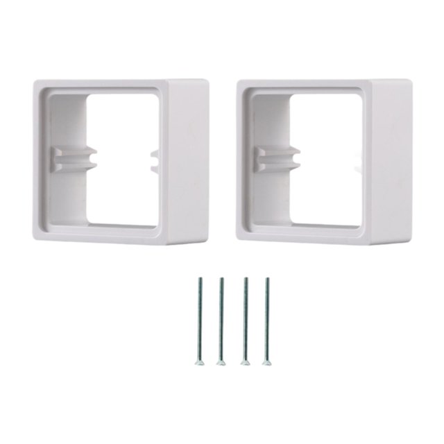 Lipstore 2 Pcs Intercalaires à Prise Unique pour Cuisine Chambre Bureau Blanc