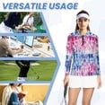 thumbnail image 6 of Uorisanigo Pink Cactus Long Sleeve Golf Polo Shirts for Women Size S Relaxed Fashionable Athletic Polo Workout Tops with Zipper Versatile for Workout Sports Size S, 6 of 7