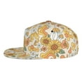thumbnail image 3 of Gaeub Groovy Hippie Flower Mushrooms Flat Bill Snapback Hats Baseball Caps with Adjustable for Running Workouts and Outdoor Activities, 3 of 9