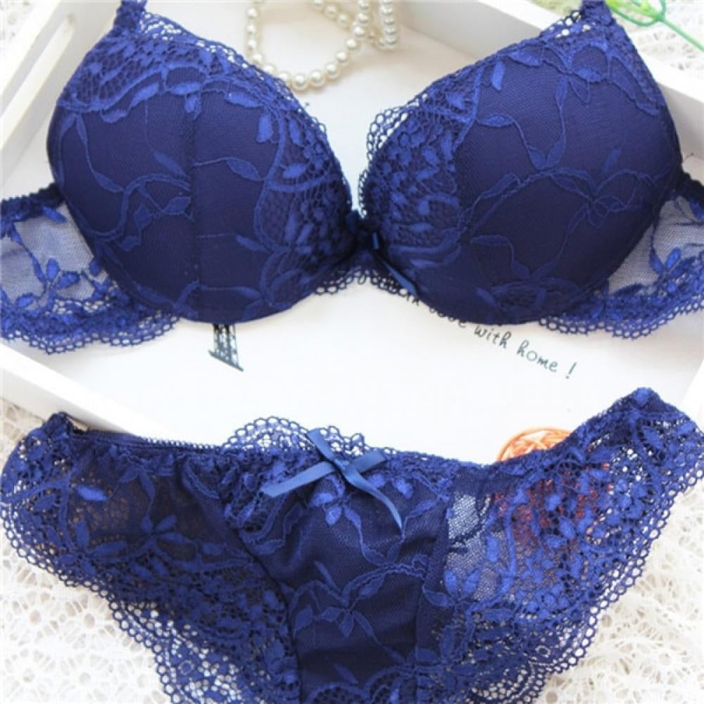 Clearance Women Charming Hollow Wireless Bras And Panty Sets Romantic