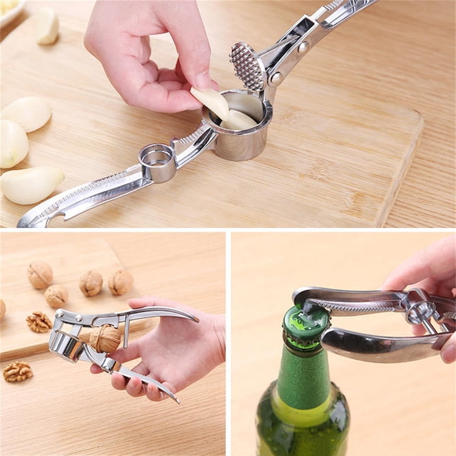 TIMIFIS Garlic Press Crusher Squeezer Presser Alloy Ginger Crusher For Kitchen Tools Gadgets For Kitchen Tools Gadgets Garlic Masher Walnut Clip Pitter Kitchen Utensils