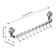 thumbnail image 3 of Ganchos de pared, estante, riel de cocina, soporte para utensilios que ahorra espacio, sin necesidad de taladrar, colgador de pared con 10 ganchos para cocina, baño y dormitorio, 3 of 5