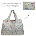 thumbnail image 5 of Wrapables Large & Small Foldable Tote Nylon Reusable Grocery Bags, Set of 2, Gray French Bulldogs, 5 of 5