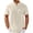 Beige, variant on Mens Bubble Jacquard Henry Shirt Super Stretch Short Sleeve Button up Shirts for Men Beige