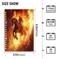 thumbnail image 3 of WOBOGO Fiery Warrior Horse Notebook College Horizontal Grid Paper Ink Spill Resistant Water Resistant Cover 8.3x5.7x0.4in, 3 of 8