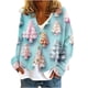 thumbnail image 2 of Cárdigan informal para mujer, cárdigan con botones y estampado navideño, chaqueta de moda, blusa para mujer, 2 of 5