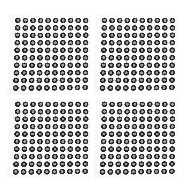 Marcadores de escaneo de 4 hojas de 200 puntos para escáner 3D. Puntos de seguimiento precisos. Marcadores de puntos de referencia. Reflexión difusa para un seguimiento óptico preciso y escaneo 3D.