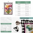 thumbnail image 6 of Spring Tulips Balloon Curtains for Windows, Bedroom Curtains 54 Inch Length, Colorful Flowers Botanical Butterfly Vintage Tie Up Curtains Panels Thermal Insulated Bathroom Curtains Window 42"x54", 6 of 8