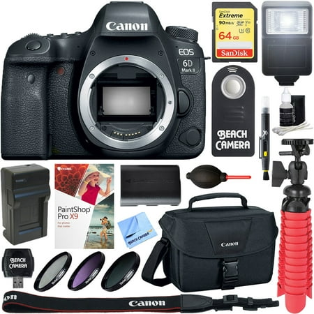 Canon EOS 6D Mark II 26.2MP Full-Frame Digital SLR Camera (Body Only) + 64GB Accessory