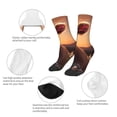thumbnail image 3 of Uemuo Sunset Calf Flower Field Printed Kids Boys Socks Seamless Crew Socks Crazy Funny Athletic Sport Socks for Children, 3 of 6