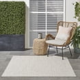 thumbnail image 4 of Nourison Courtyard Indoor/Outdoor Ivory/Silver 5' x Square Area Rug (5 Square), 4 of 10