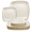Belize Square in Ivory & Gold-50 Piece (25 Guest), variant on " Occasions 50 Plates Pack (25 Guests)-wedding Party Disposable Plastic Plate Set -25 X 10'' Dinner + 25 7'' Salad & Dessert (belize Square In Black)