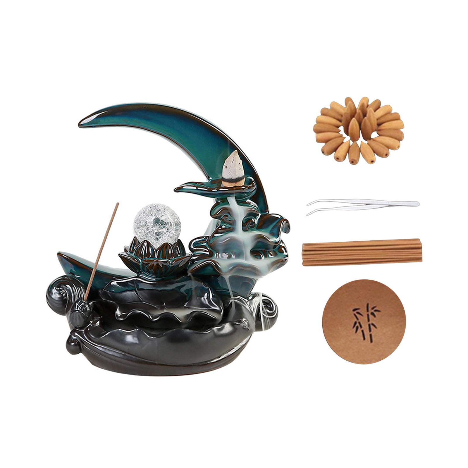 WLPZXP Moon Backflow Incense Holder Backflow Incense Burner Creative Home Decor Incense