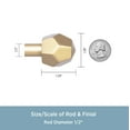 thumbnail image 5 of Kenney River 28-48" Petite Café Adjustable Curtain Rod, 1/2" Dia., Burnished Brass, 5 of 5