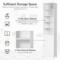 thumbnail image 3 of RONG-3 Tall Bathroom Storage Cabinet, 72” Slim Bathroom Cabinet Organizer with 5 Open & 2 Adjustable Shelves, Anti-Tilt Design, Freestanding Storage Cabinet for Bathroom Living Room (White), 3 of 8
