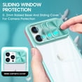 thumbnail image 4 of Allytechgroup Clear Case for Apple iPhone 15 Plus, with Tempered Glass Screen Protector & Lens Protector Anti-Yellow Shockproof Rugged Hybrid Phone Case for iPhone 15 Plus, Skyblue, 4 of 7