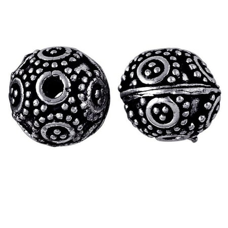 Bali Style Vermeil Beads - Silver Overlay Bali Bead BSF-138