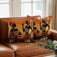 thumbnail image 3 of African Women Throw Pillow Cover Tribe Ethnic Style Cotton Linen Cushion Cover Throw Pillow Case with Invisible Zipper for Couch Sofa Bed Chair Car 18x18 Inch, 3 of 14