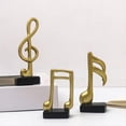 thumbnail image 6 of 3Pcs Music Note Decor, Gifts Musical Figurine Modern Statue Sculpture, Table Centerpiece Crafts Home Arts,Gold, 6 of 7