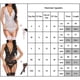 thumbnail image 3 of Conjunto de ropa interior de encaje sexy para mujer Ropa de dormir con cuello halter en V profundo-negro-XL brillar Electrónica, 3 of 3