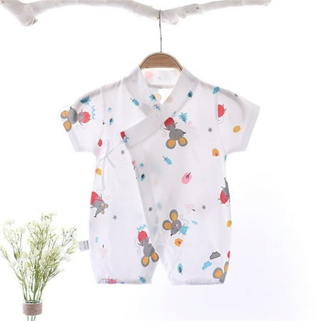

Hunpta Baby Newborn Infant Girls Boys Cotton Summer Cartoon Short Sleeve Print Romper Jumpsuit Clothes