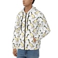 thumbnail image 3 of Wukai Mallard Ducks Print Men's Zip-Up Hoodie,Fleece Full-Zip Hoodie for Men, Hooded Sweatshirt-Small, 3 of 5